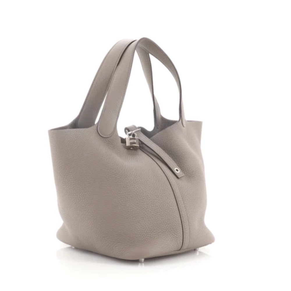 Hermes | Handbag | Hermes Picotin in Clemence MM | Gray